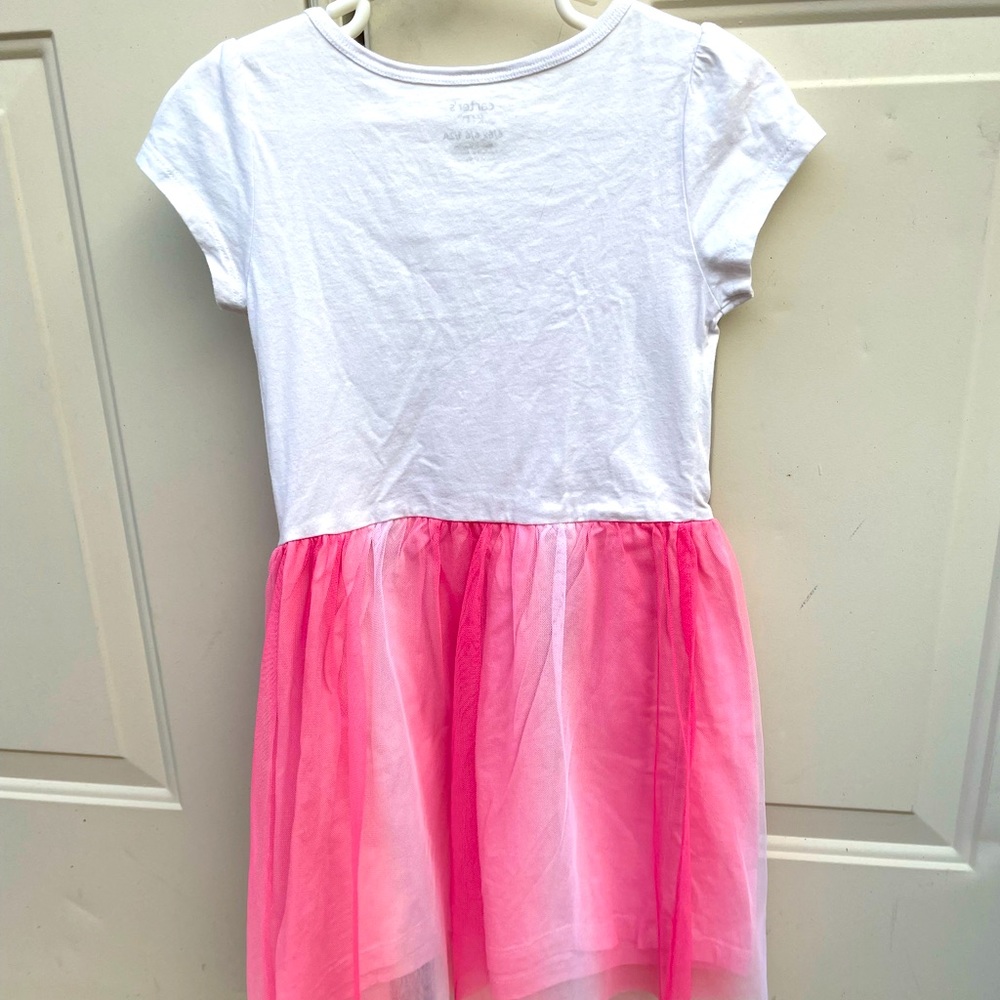 Carter’s, Rabbit design, Pink& White, Dress, Size 6/6X - Picture 2 of 3